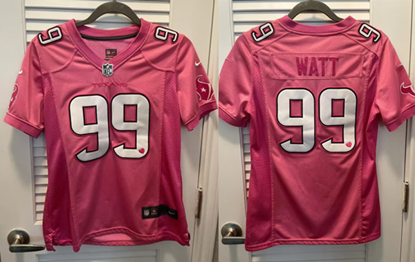 Men's Houston Texans Active Player Custom Pink Stitched jersey